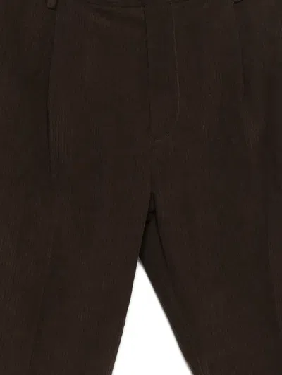 Daniele Alessandrini Pleat-detail Trousers In Brown