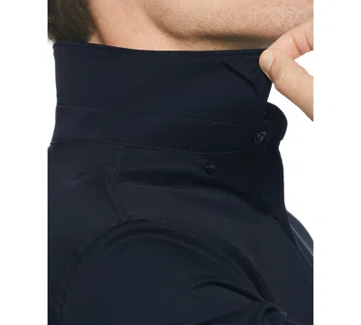 Perry Ellis Men's Slim-fit Stretch Solid Button-down Twill Shirt In Blue