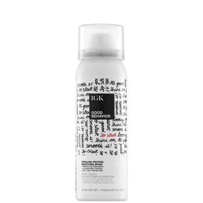 Igk Good Behavior Spirulina Protein Smoothing Spray Travel 70ml In White