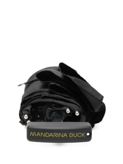 Mandarina Duck Logo-print Umbrella In Black