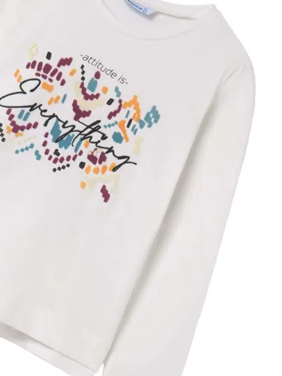 Mayoral Long-sleeve T-shirt In White