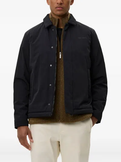 Les Deux Idris Padded Zip-up Jacket In Black