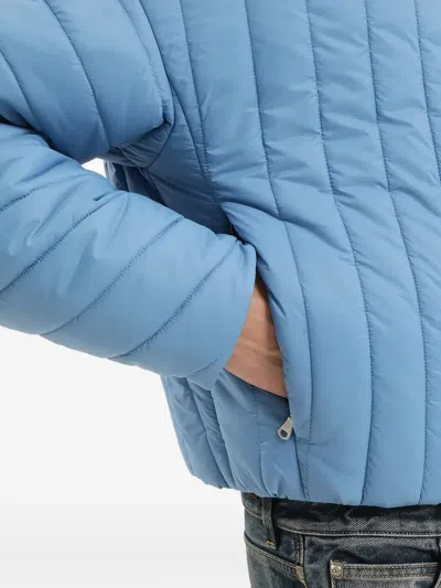 1989 Studio Quilted Down Jacket With Hood And Elastic Cuffs In Blue