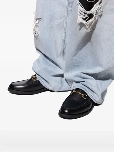 Duke & Dexter Wilde Leather Loafers In Black