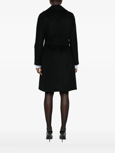 Max Mara Wool Long Coat In Blue