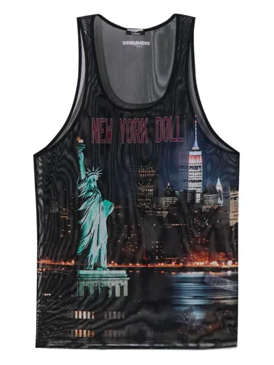 Dsquared2 Graphic-print Tank Top In Multi
