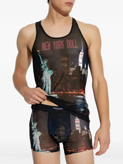 Dsquared2 Graphic-print Tank Top In Multi
