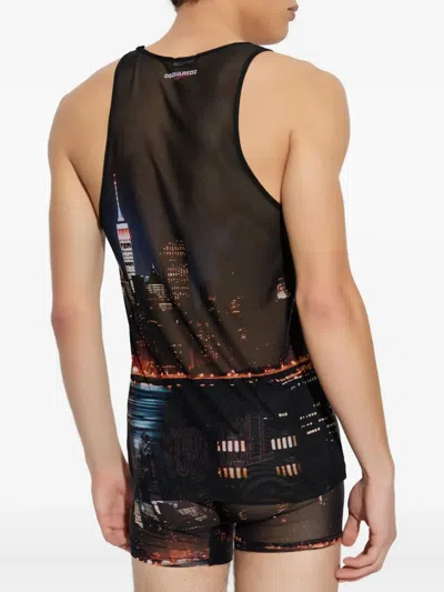 Dsquared2 Graphic-print Tank Top In Multi