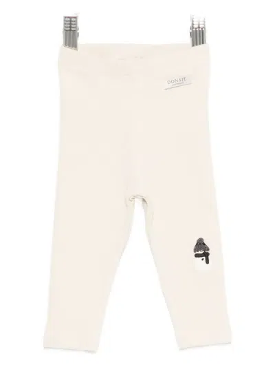 Donsje Embroidered-motif Trousers In Neutral