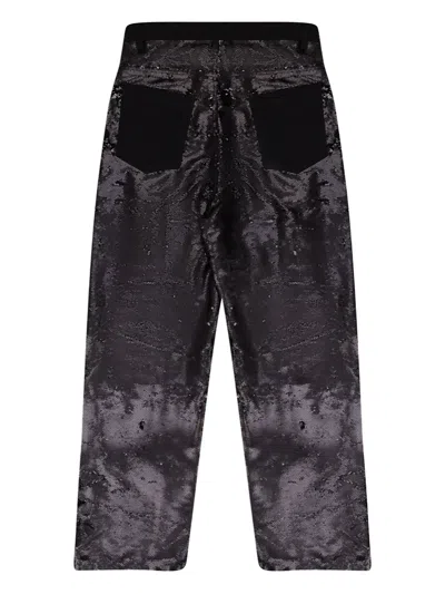 Who Decides War Black Sequin Pocket Cargo Pants In Black