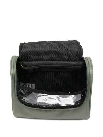 Mandarina Duck Logo-print Travel Pouch In Green