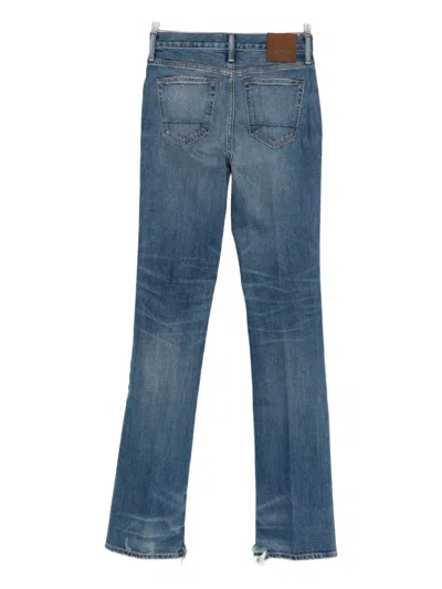 Tom Ford Japanese Stonewashed Flare-fit Jeans In Blue