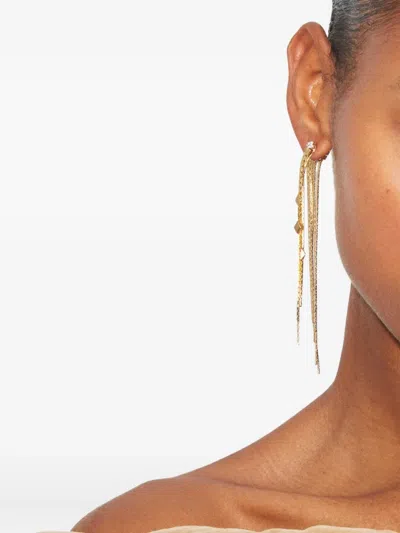 Tory Burch Front-back Chain Earrings In White