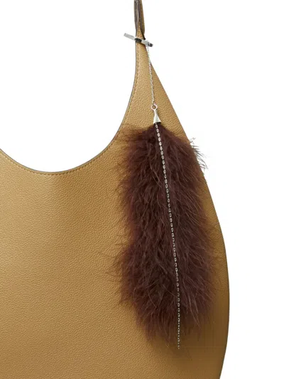 Tory Burch Feather Bag Charm In Brown