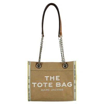 Pre-owned Marc Jacobs The Small Denim Chain Tote Bag 'beige' | Tan | Women's Size Onesize In Brown