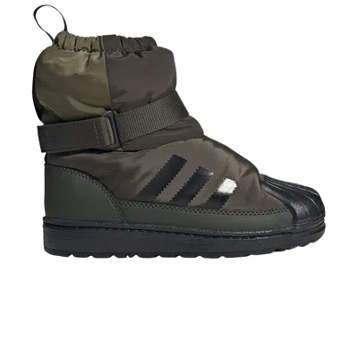 Pre-owned Adidas Originals Adidas Superstar 360 Winterized Boot K ' Shadow Olive Core Black' | Green | Kid's Size 10.5