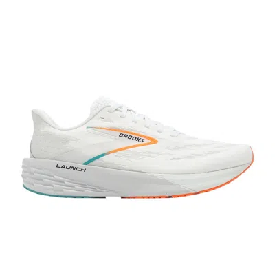 Pre-owned Brooks Launch 11 'white Oyster Orange' | Men's Size 8.5