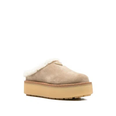 Prada Slingback Mules In Neutral