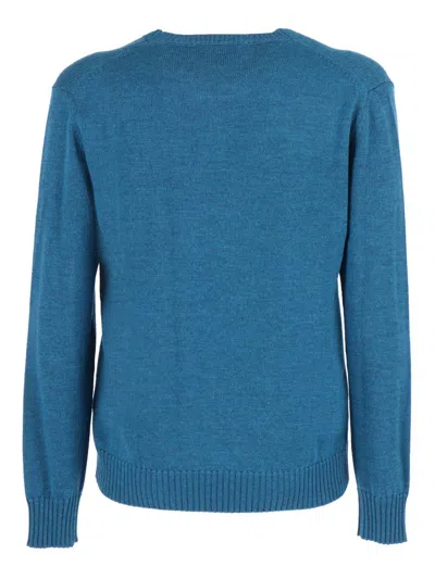 Ballantyne Ribbed Crew-neck Sweater In Blue