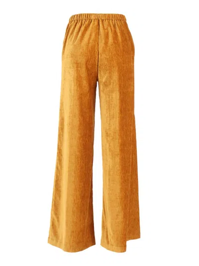 Forte Forte Double Velvet High Waist Pants In Orange