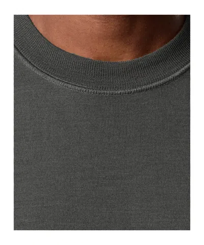 Stone Island Crewneck Sweater With Ribbed Trims In Gray