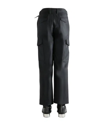 Auralee Belt Loop Casual Pants In Black