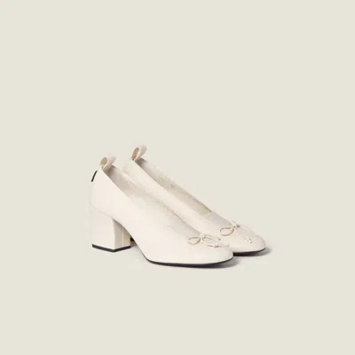 Miu Miu 65mm Élan Bow-embellished Block-heel Pumps In White