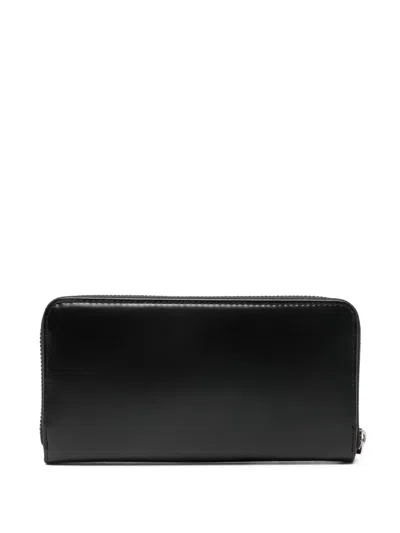 Cult Studded Leather Wallet In Black