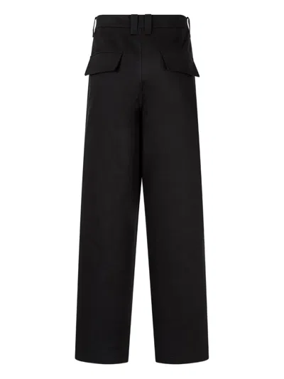 Studio Tomboy Fatigue Cotton Trousers In Black
