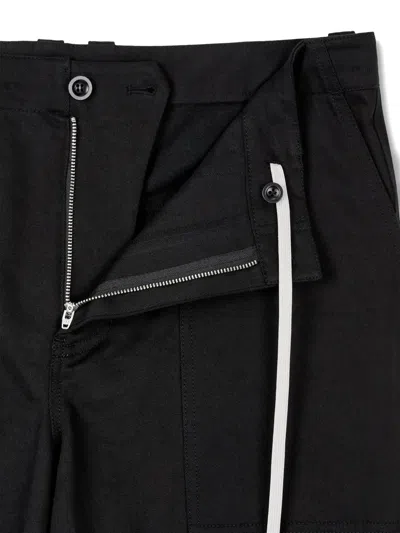 Studio Tomboy Fatigue Cotton Trousers In Black