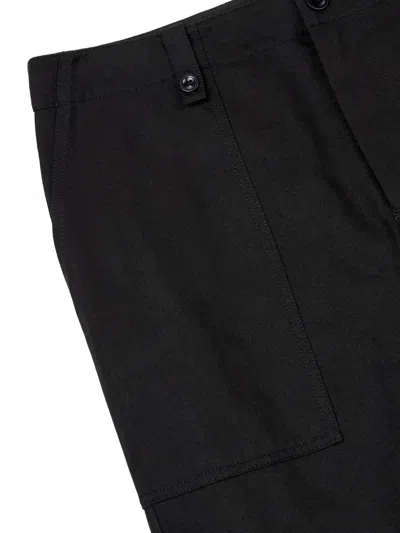 Studio Tomboy Fatigue Cotton Trousers In Black