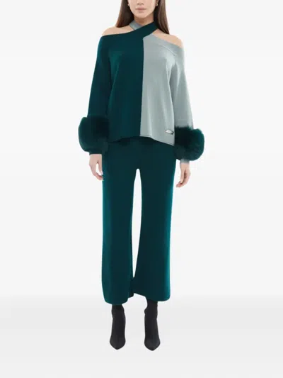 Izaak Azanei Criss-cross Sweater In Multi