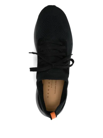 Henderson Baracco Apollo Leather Sneakers In Black