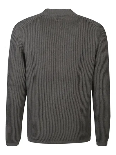 C.p. Company Crew Neck Long Sleeve Knitwear Re-wool In Gray