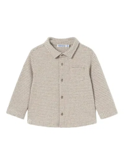 Mayoral Jacquard Overshirt In Neutral