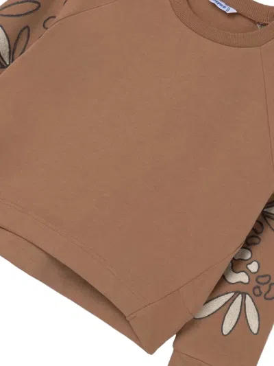 Mayoral Sleeve-detail Sweatshirt In Brown