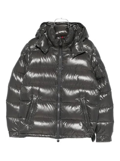 Moncler Maya Hooded Puffer Jacket In Gray