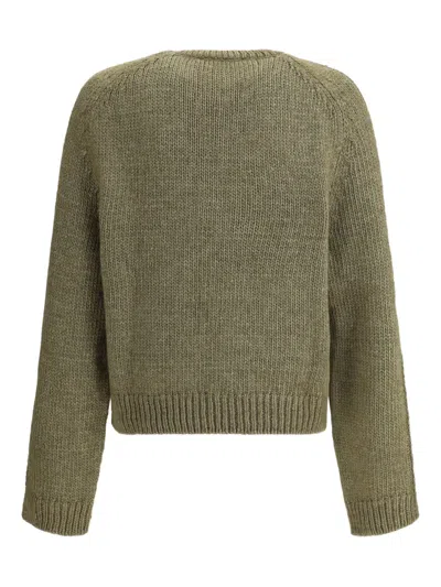 Our Legacy True Roundneck Wool And Silk Sweater In Green