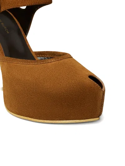 Tory Burch Peep-toe Platform 110mm In Brown