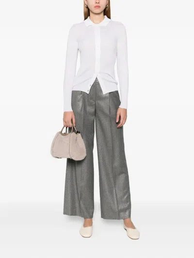 Peserico Metallic-effect Pants In Metallic