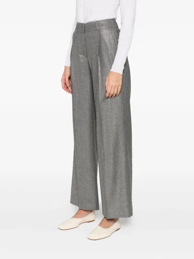 Peserico Metallic-effect Pants In Metallic