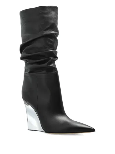 Dsquared2 Ruched Pointed Boots In Black
