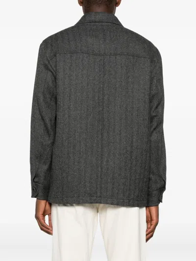 Brioni Flap-pocket Jacket In Gray