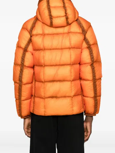 C.p. Company Men S D.d. Shell Hooded Medium Down Jacket Russet In Orange