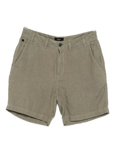 Superdry Washed Linen Shorts In Brown