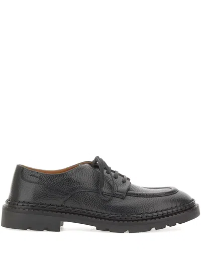 Alexander Hotto Hand-stitched Leather Lace-up Shoes In Black