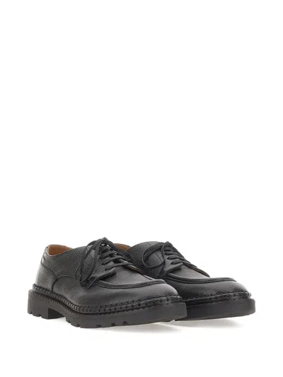 Alexander Hotto Hand-stitched Leather Lace-up Shoes In Black