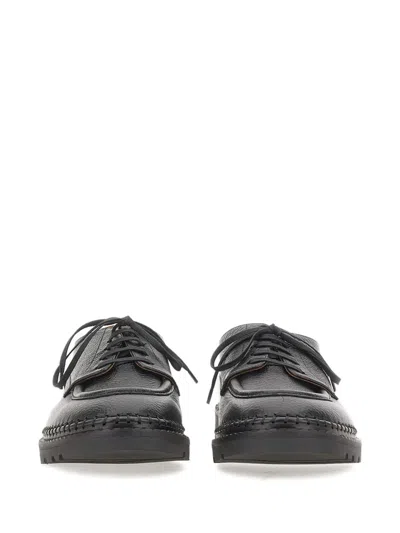 Alexander Hotto Hand-stitched Leather Lace-up Shoes In Black