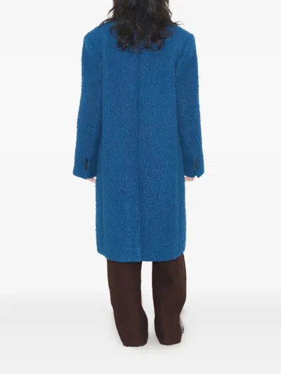 Tory Burch Oversized Wool Coat In Blue