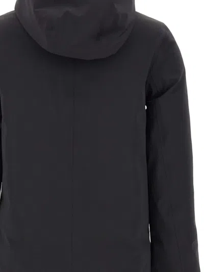 Rrd Wraparound-hood Down Coat In Black